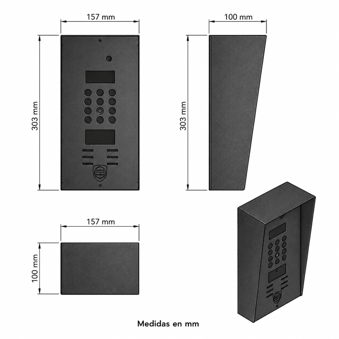 GB-CTGSM GABINETE METALICO PARA CITOFONO GSM2
