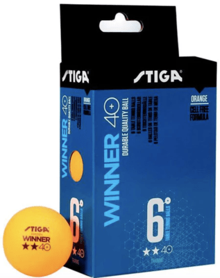 6 PELOTAS PING PONG STIGA WINNER