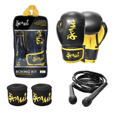 KIT BOX OKAMI GUANTES, CUERDA Y VENDAS