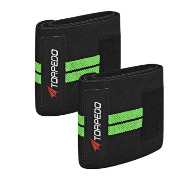 MUÑEQUERA TORPEDO CROSSBAND NEGRA VERDE