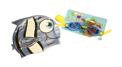 SET LENTE Y GORRO DE NATACION SAEKO