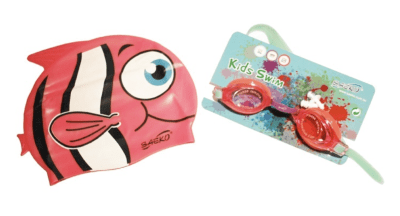 SET LENTE Y GORRO DE NATACION SAEKO