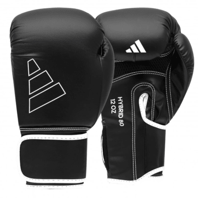 GUANTE BOX ADIDAS HYBRID 80 BLACK/WHITE