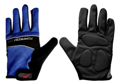 GUANTE CICLISTA TORPEDO LARGO AZUL