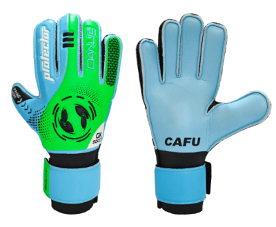 GUANTE ARQUERO CAFU PROTECTOR DANUS FERULA TURQUEZA VERDE