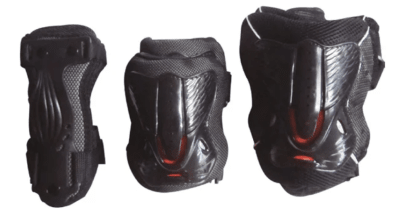SET DE PROTECCIONES RIDER EVO NEGRO ROJO