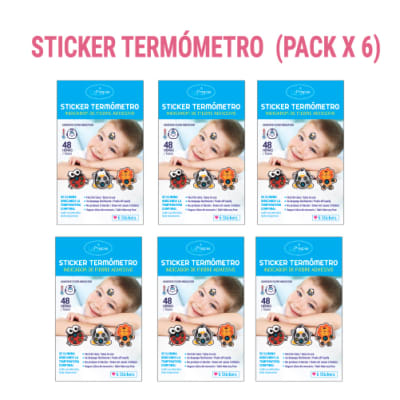 PACK STICKER TERMÓMETRO KIDS - 6 UN.