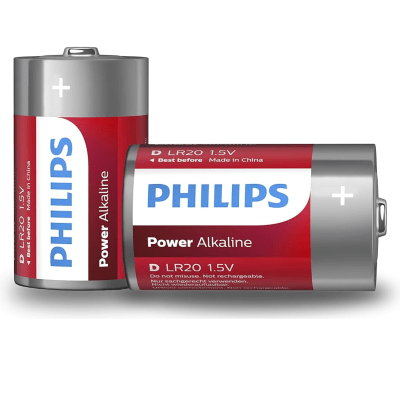 Pila Alcalina Philips 1.5V Blister 2un. D