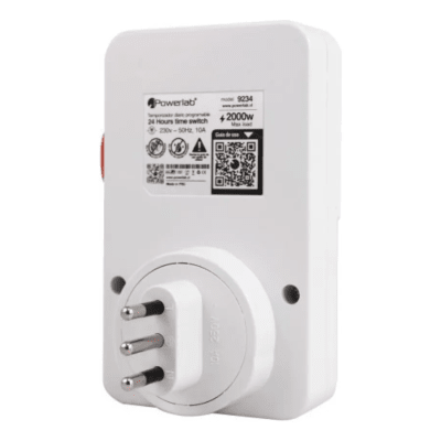 Timer Análogo Powerlab 24H 2000W 09234 Timer Análogo Powerlab 24H 2000W 09234