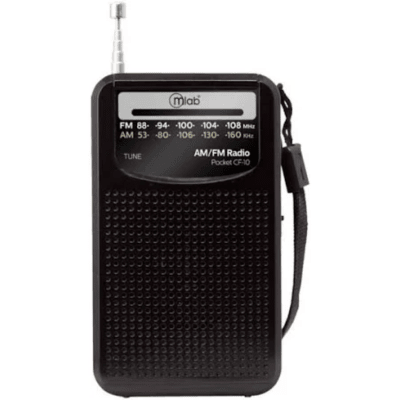 OLD--Radio Retro Mlab Pocket CF10 AM/FM AUX Negro