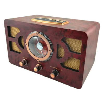 Radio Retro Mlab Wooden 1950s AM/FM/SW/BT USB/TF Recargable AC
