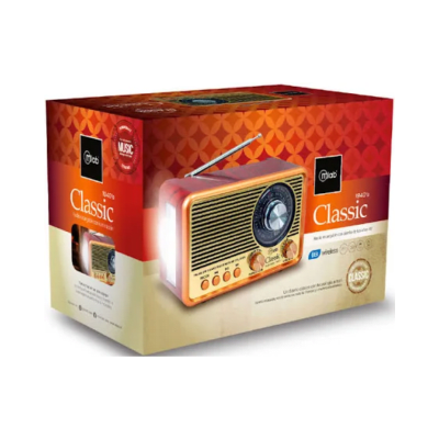Radio Retro Mlab Classic 1940's AM/FM/SW/BT/USB/TF/Recargable/Linterna