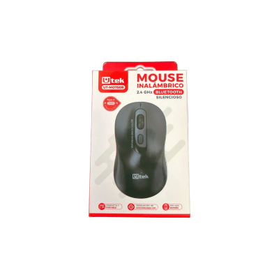 Mouse Inalámbrico/Bluetooth Utek Recargable Silencioso UT-MO750R
