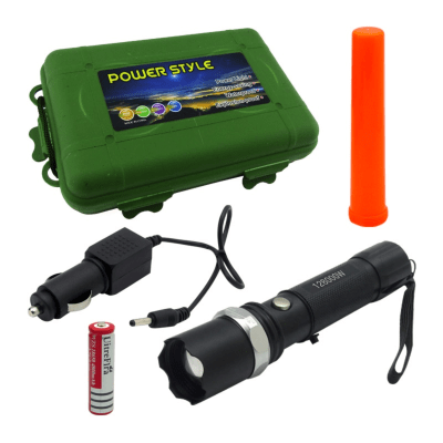 Linterna LED Recargable Táctica Caja PVC 106193