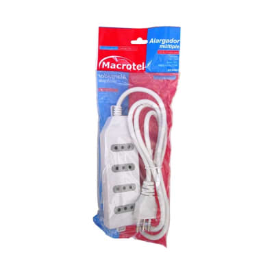 Alargador 4 Tomas Macrotel 3.0m Blanco