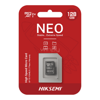 Tarjeta MicroSD HIKSEMI NEO V30 128GB 22364
