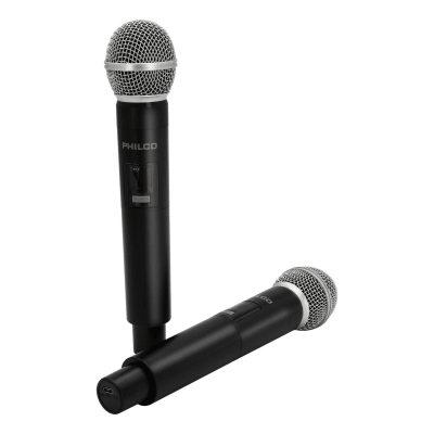 Set Micrófonos Inalámbricos Philco PRO UHF Recargable WU519