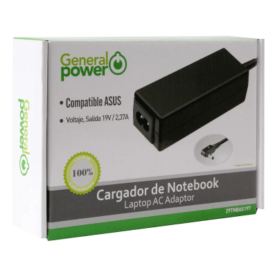 CARGADOR NOTEBOOK GENERAL POWER 19V/2.37A COMPATIBLE CON ASUS AS197