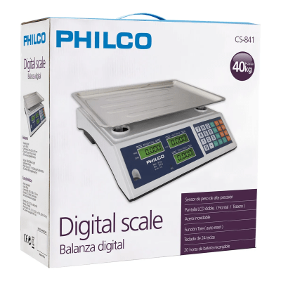 BALANZA COMERCIAL PHILCO 40Kg RECARGABLE