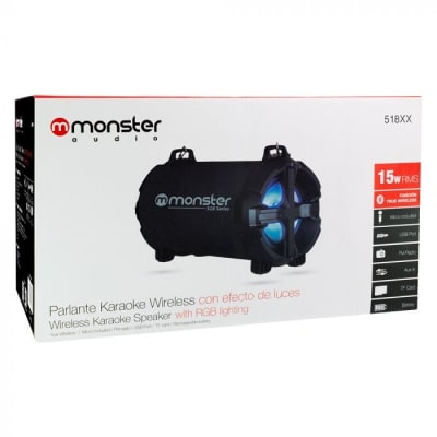 Parlante Monster 518XX Bluetooth Karaoke 15W c/Mic
