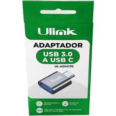Adaptador USB 3.0 Hembra a Tipo C Macho Ulink UL-ADUC70
