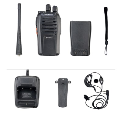 Transmisor Radio Baofeng 2 Vías Kit BF-666S Negro