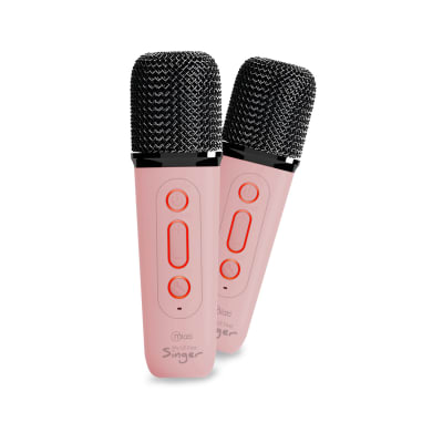 Parlante Bluetooth Mlab RGB My Lil'First Singer 2 Mic Rosado