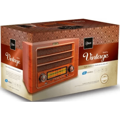 Radio Retro Mlab Vintage 1940's AM/FM/SW/BT/USB/TF/Recargable/AC