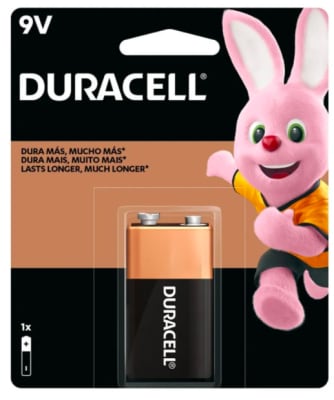Batería Duracell Alcalina 1un. 9V