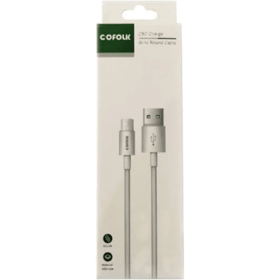 Cable USB a MicroUSB Cofolk C80 1.0m Blanco