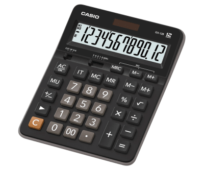 Calculadora Casio GX-12B-BK Escritorio 12 dígitos