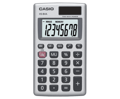 Calculadora Casio HS-8VA Bolsillo 8 Dígitos Calculadora Casio HS-8VA Bolsillo 8 Dígitos