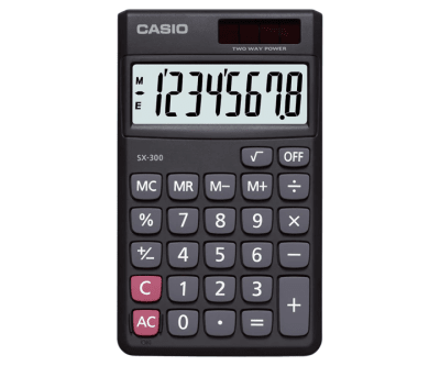 Calculadora Casio SX-300 Bolsillo 8 dígitos Calculadora Casio SX-300 Bolsillo 8 dígitos