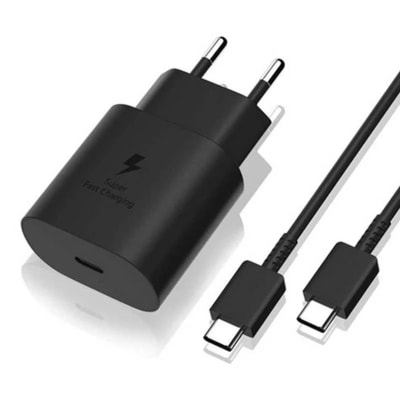 Cargador USB Tipo C Certificado + Cable Tipo C para Samsung