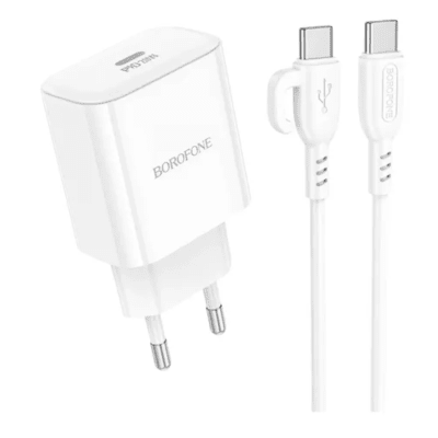 Cargador USB Tipo C Borofone BA81A 20?W 1 Puesto + Cable C?C