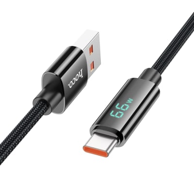Cable USB a Tipo C Hoco U125 66W 1.2m Display