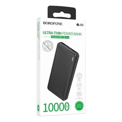 POWER BANK BOROFONE BJ55 10.000mAh NEGRO