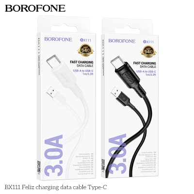 Cable USB a Tipo C BOROFONE 3.0A 1.0m BX111