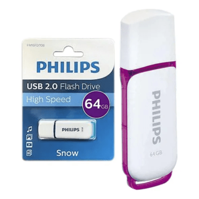 Pendrive Philips Snow 64GB 2.0 Purple FM64FD70B/97
