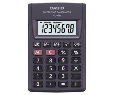 Calculadora Casio Bolsillo 8 dígitos HL-4A