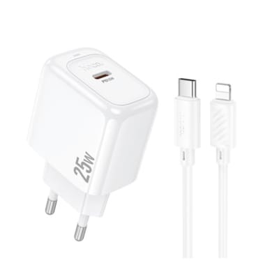 Cargador Hoco CS53A 25W + Cable Tipo C-C Blanco