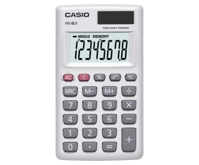 Calculadora Casio Bolsillo 8 dígitos HS-8LV