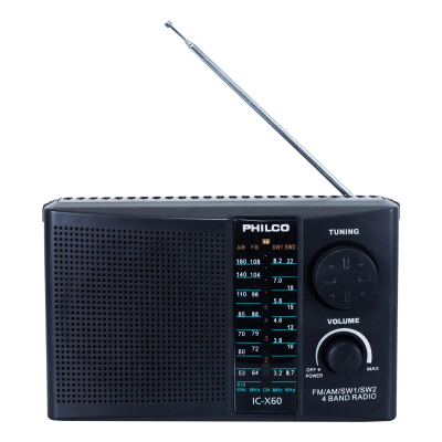 Radio Portátil Philco AM/FM IC-X60 Compacta y Práctica