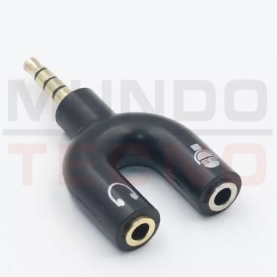 Adaptador Micrófono/Audífono a 1 Plug 3.5mm Adaptador Micrófono/Audífono a 1 Plug 3.5mm