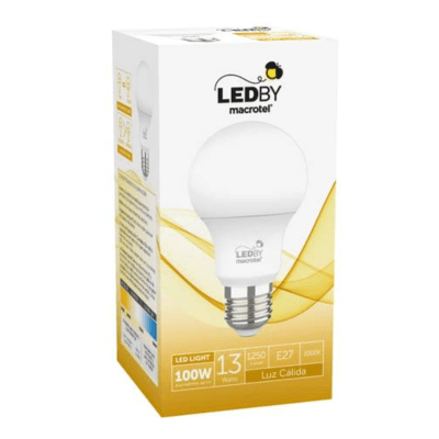 Ampolleta LEDBY Macrotel E27 13W Luz Cálida