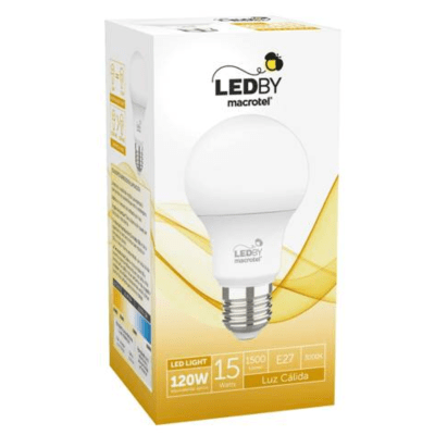 Ampolleta LEDBY Macrotel E27 1un 15W Luz Cálida