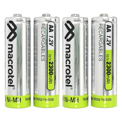 Cargador de Pilas Macrotel con 4 AA 2300 mAh