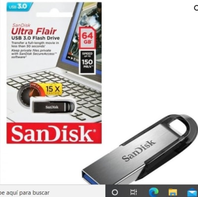 Pendrive SanDisk Z73 Ultra Flair USB 3.0 64gb Pendrive SanDisk Z73 Ultra Flair USB 3.0 64gb
