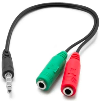 Cable Audio 3.5mm Macho a Mic/Aud Hembra