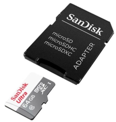 Tarjeta MicroSDHC SanDisk UHS-I con Adaptador SD 64gb Tarjeta MicroSDHC SanDisk UHS-I con Adaptador SD 64gb